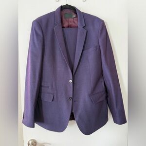 ASOS Deep Purple Striped Men's Suit (42/32)